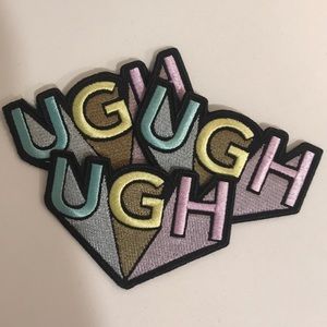 Iron On Patches 3 pack “UGH”
